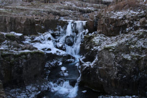 Winter Waterfall in Berufjordur